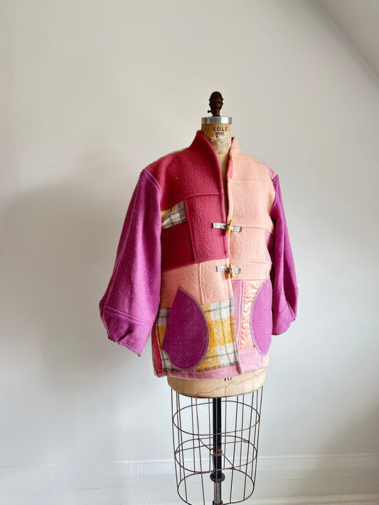 Vivianne Jacket with Upcycled Vintage Wool Patchwork Size M/L #VIVP4