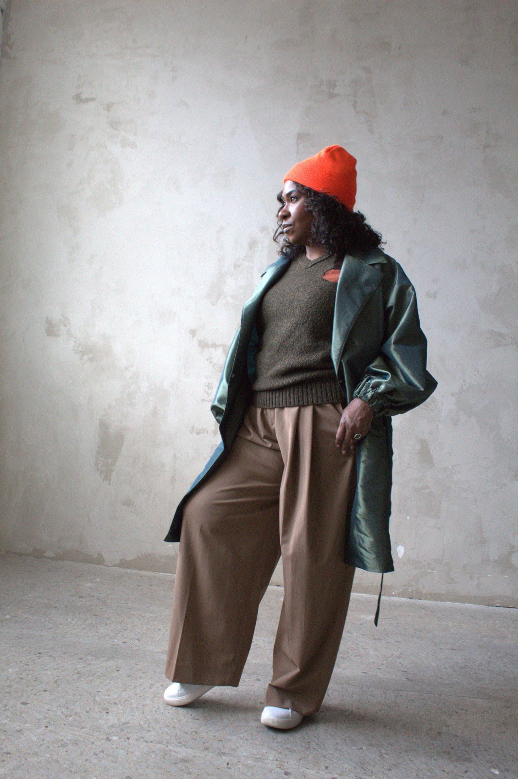 Edit Trench with Lightweight Tafetta Ocean Sizes XS-3X #CTEOC