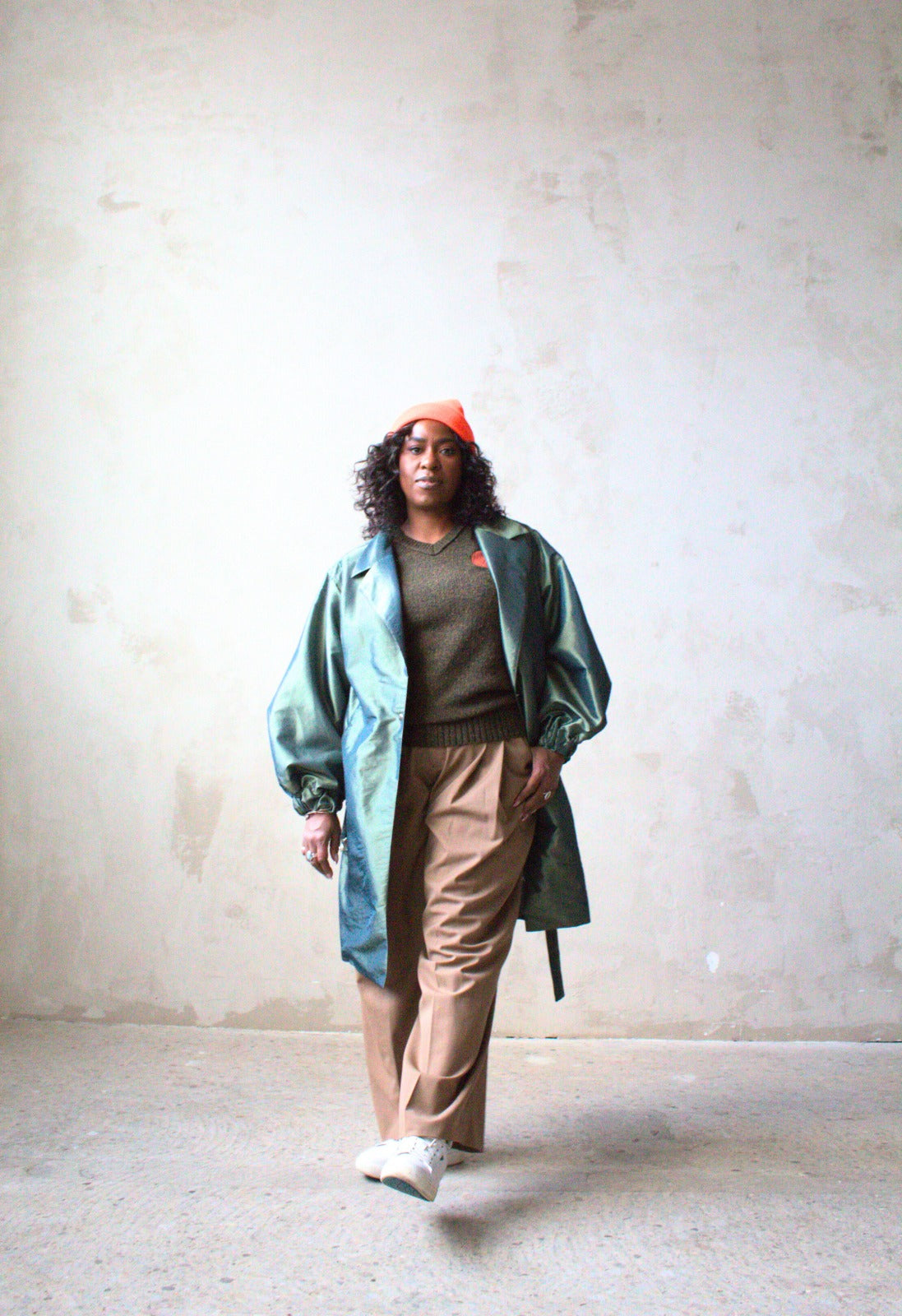 Edit Trench with Lightweight Tafetta Ocean Sizes XS-3X #CTEOC