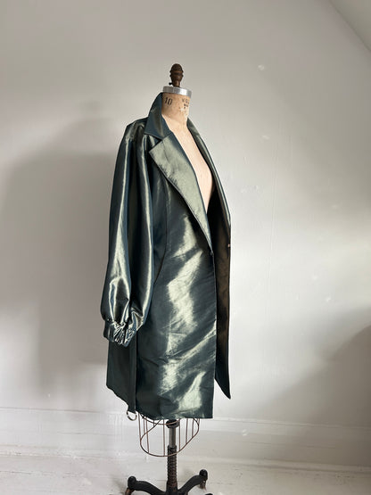 Edit Trench with Lightweight Tafetta Ocean Sizes XS-3X #CTEOC