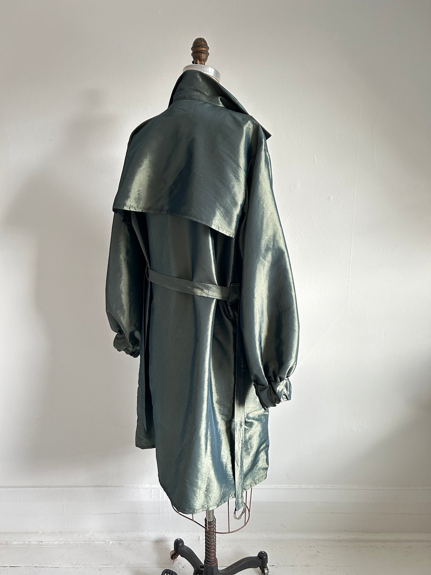 Edit Trench with Lightweight Tafetta Ocean Sizes XS-3X #CTEOC