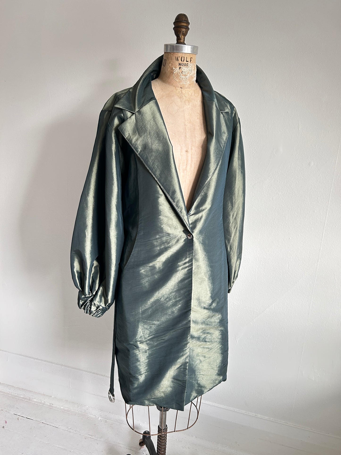 Edit Trench with Lightweight Tafetta Ocean Sizes XS-3X #CTEOC