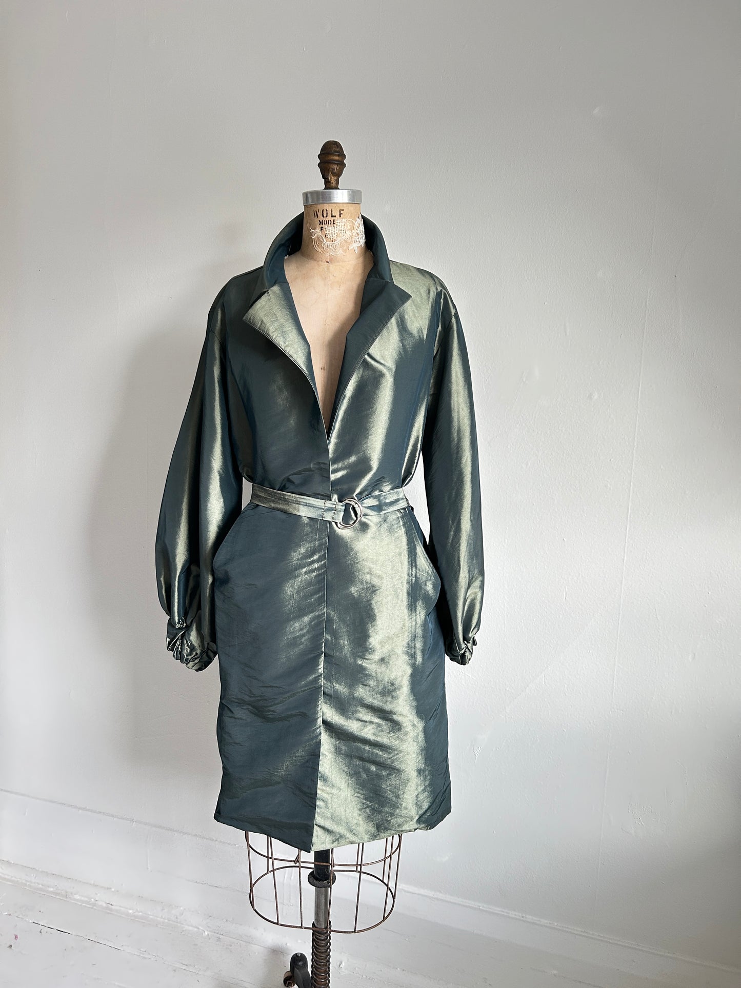 Edit Trench with Lightweight Tafetta Ocean Sizes XS-3X #CTEOC