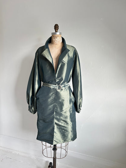 Edit Trench with Lightweight Tafetta Ocean Sizes XS-3X #CTEOC