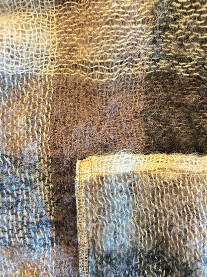 Vivianne Cropped Jacket with Upcycled Vintage Holt Renfrew Mohair Wool Size XL/2X #CVCMX2X46