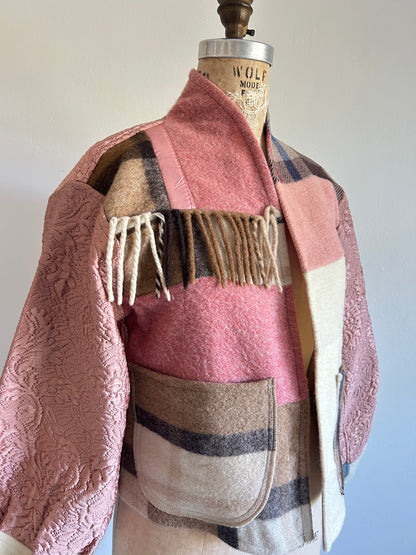 Vivianne Cropped Jacket with Upcycled Vintage Wool Size S/M #CVCWSM22