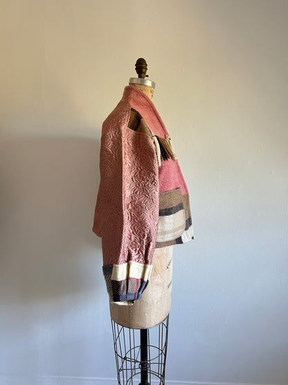 Vivianne Cropped Jacket with Upcycled Vintage Wool Size S/M #CVCWSM22