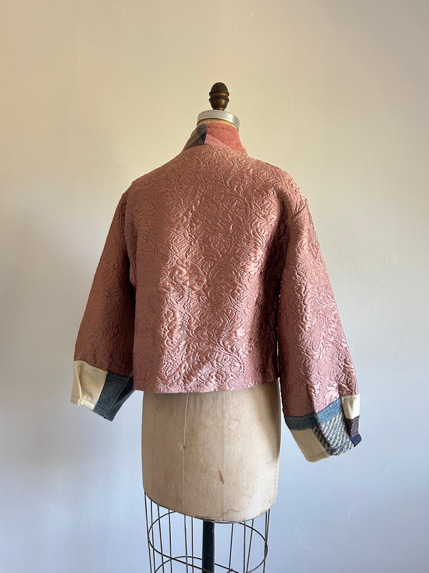 Vivianne Cropped Jacket with Upcycled Vintage Wool Size S/M #CVCWSM22