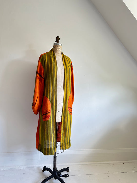 Vivianne Duster Upcycled Lightweight Vintage Draperies Size S/M #CVDTSM2