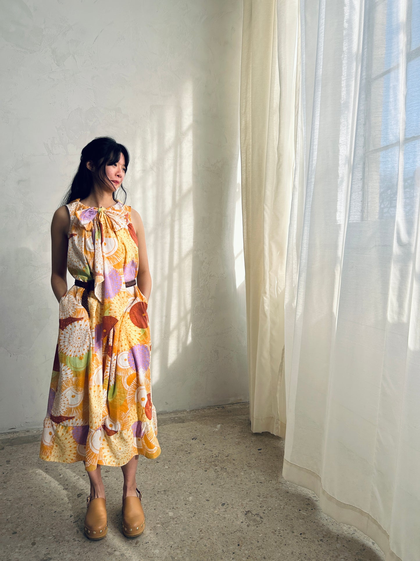 Marlowe Maxi Dress with Upcycled Cotton O/S # MAR2