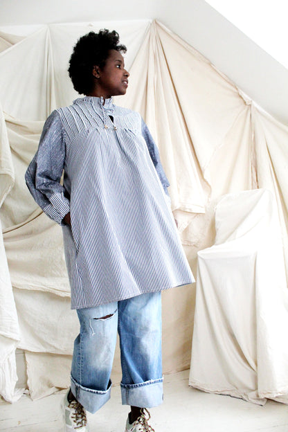 Meg Tunic with Upcycled Fabrics M/L #MEGTU11