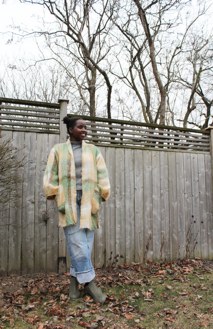 Vivianne Jacket with Upcycled Vintage Mohair Wool Size M/L #VIVW1