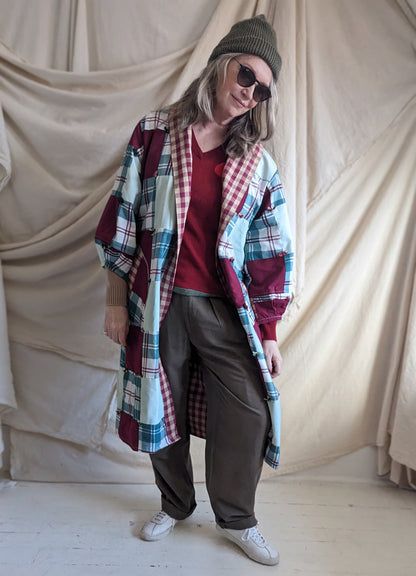 Vivianne Jacket Upcycled Vintage Quilt Size XL/2X #VIVQ13