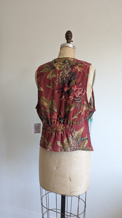 Margo Vest with Patchworked Upcycled Textiles M/L #MARGOV6