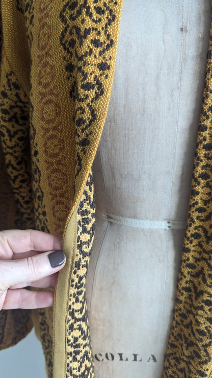 Vivianne Duster with Upcycled Vintage Draperies S/M #VIVT19