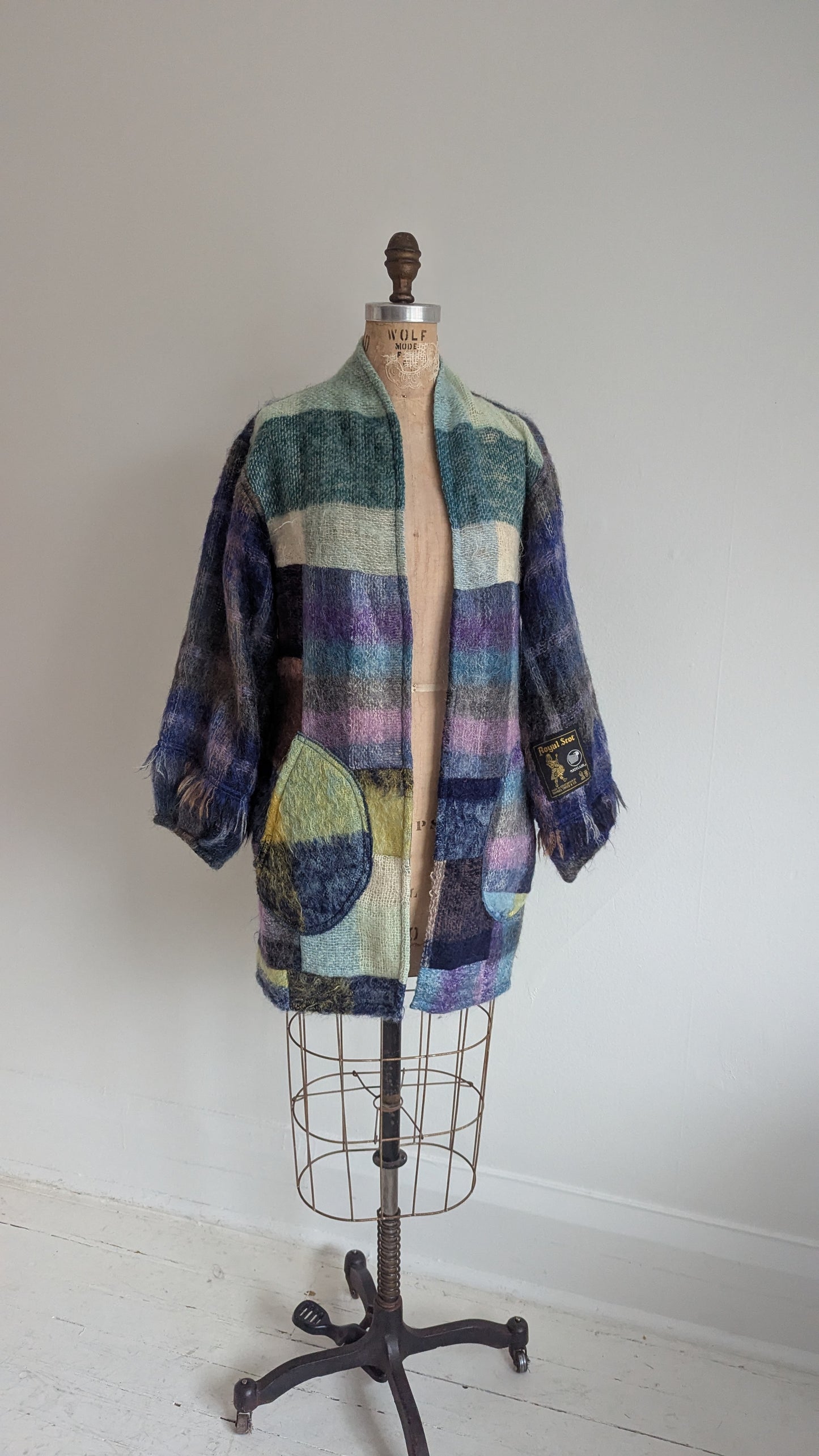 Vivianne Jacket with Upcycled Vintage Scottish Mohair Wool Size S/M #VIVW29