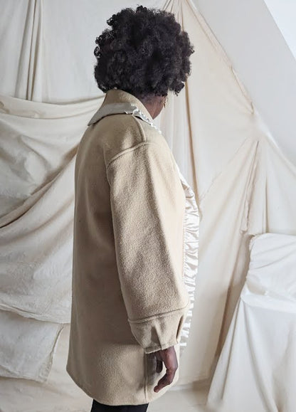 Vivianne Jacket with Upcycled Vintage Wool Blanket Size M/L #VIVW2