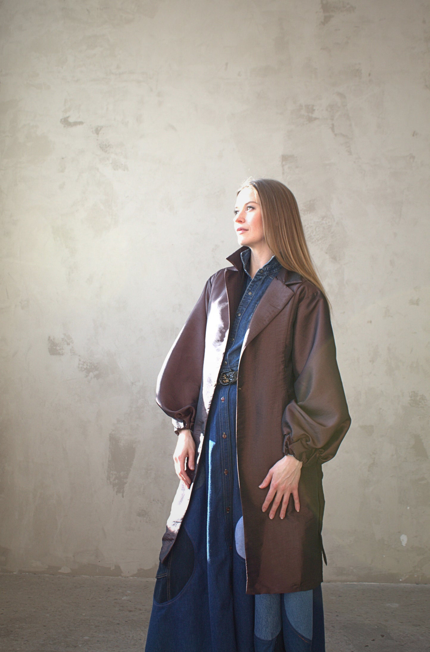 Edit Trench with Lightweight Tafetta Chocolate Sizes XS-3X #CTEC