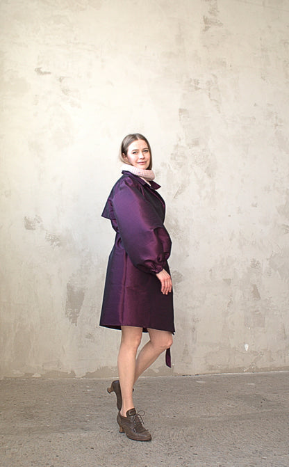 Edit Trench with Lightweight Tafetta Orchid Sizes XS-3X #CTEOR