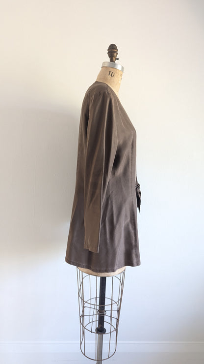 Vintage 90s Silk Blazer Size L #VIN16