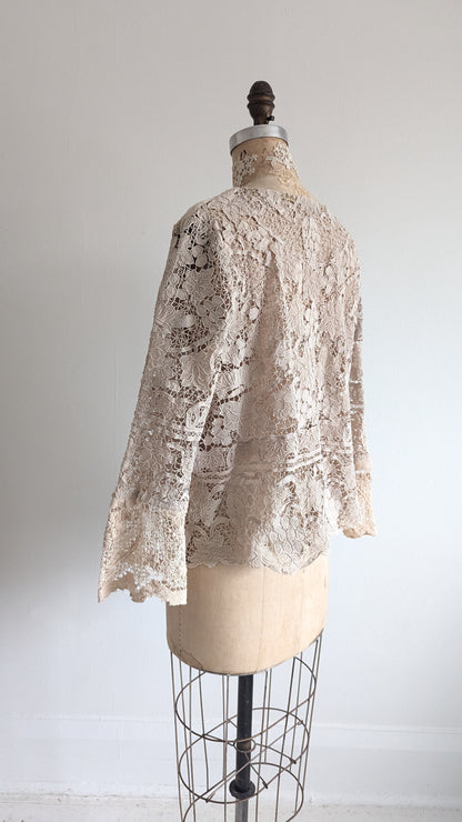 Chloe Top with Vintage Cotton Lace Size XL #CHL6