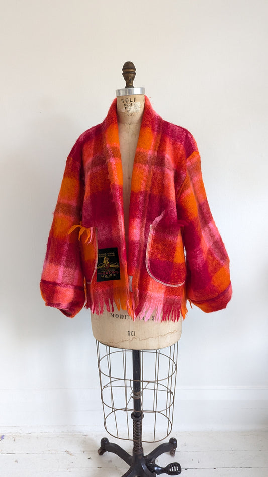 Vivianne Jacket with Upcycled Vintage Mohair Wool Size 2X/3X #VIVW6