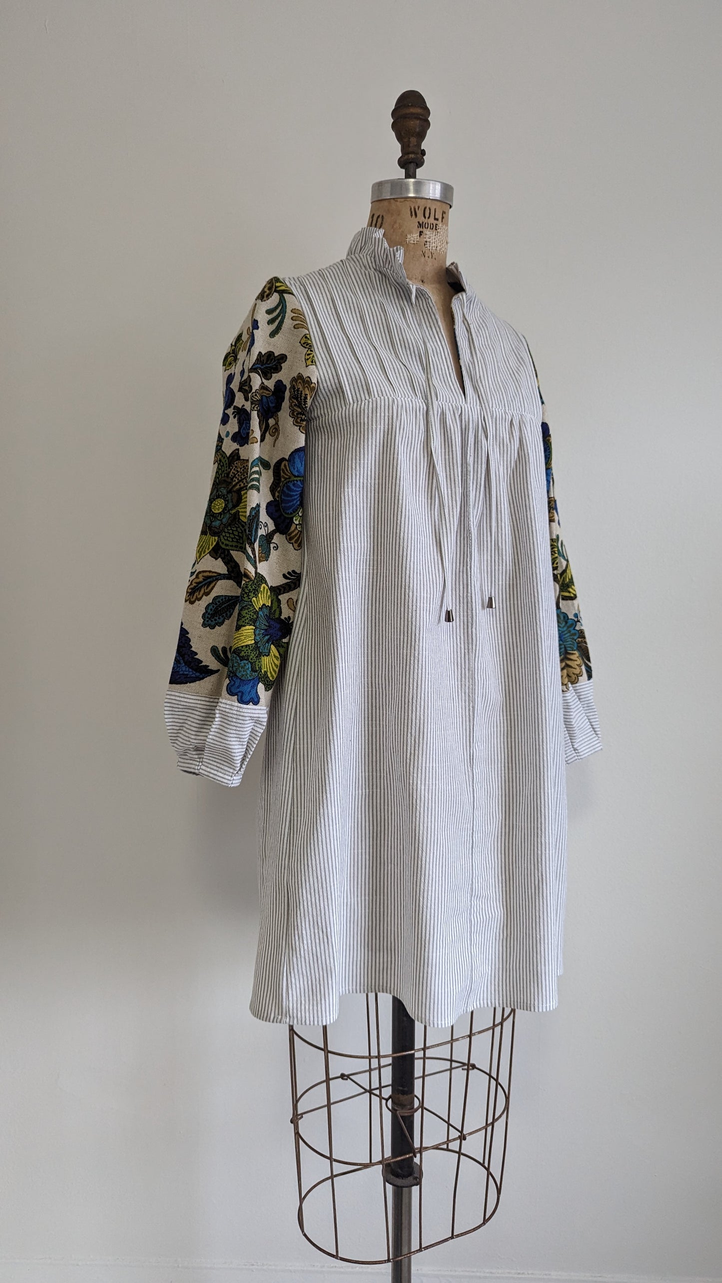 Meg Tunic with Vintage Drapery XS #MEGTU9