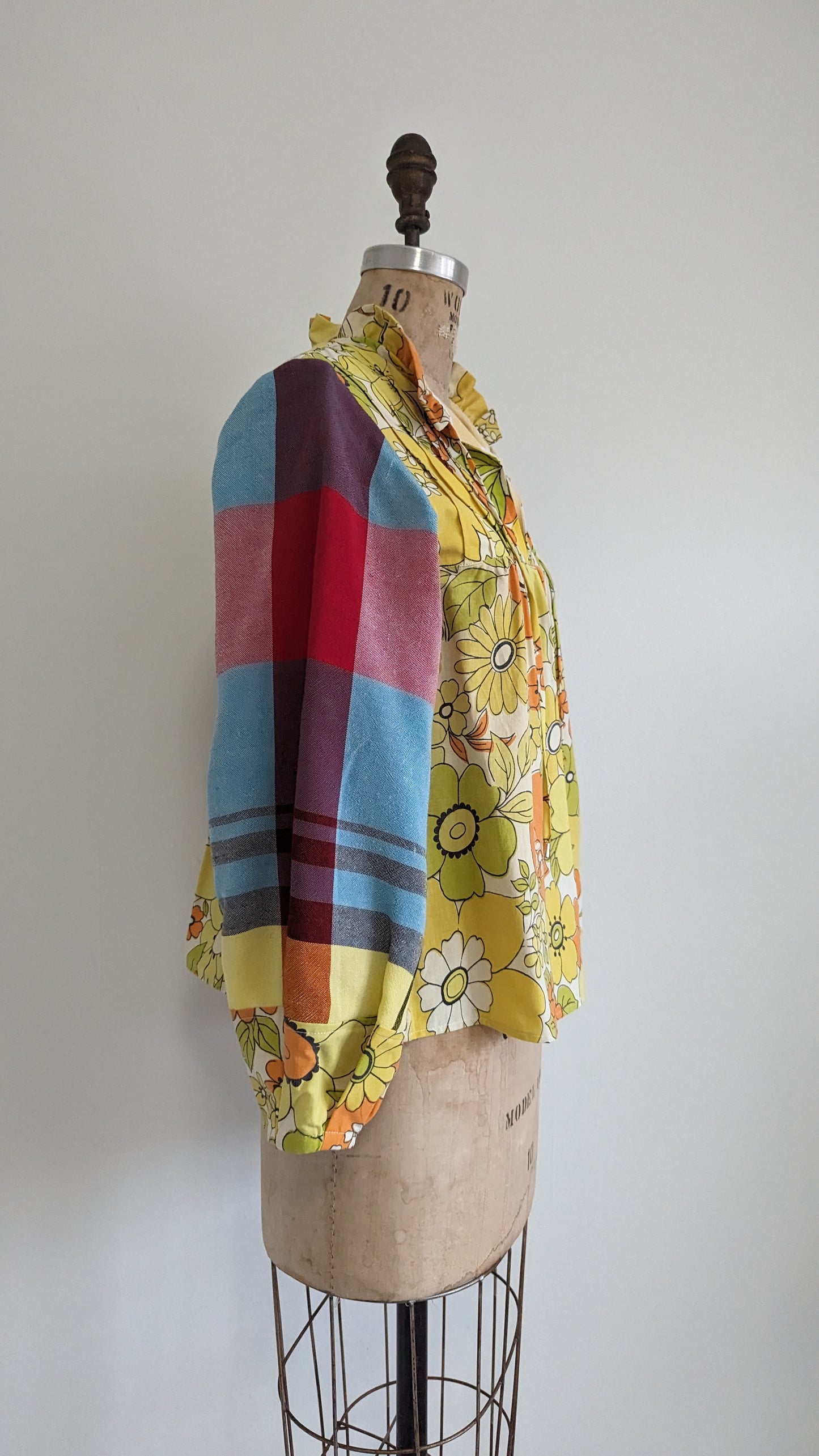 Meg Top with Vintage Fabric XS/S #MEGTOP1