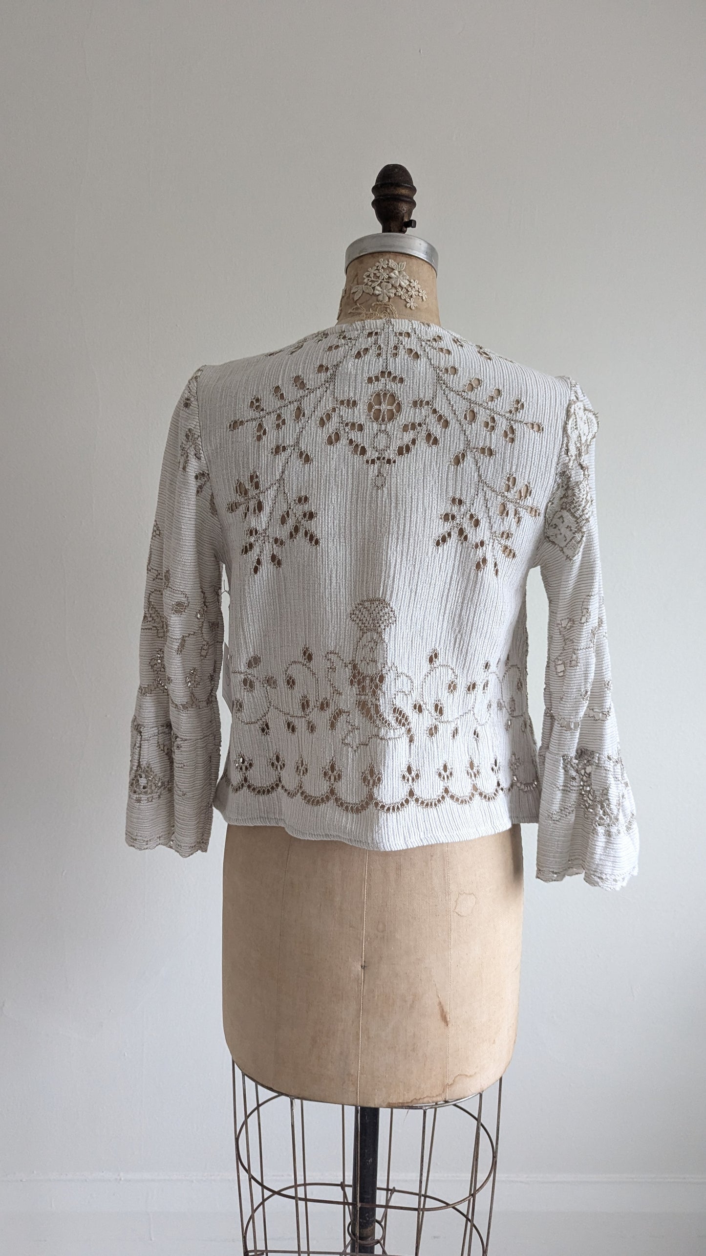 Chloe Top with Vintage Lace Size S #CHL5