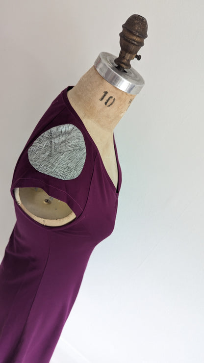 Jolie Jersey Dress with Inset Silver Circles ~ Orchid Size XS/S #JOL2