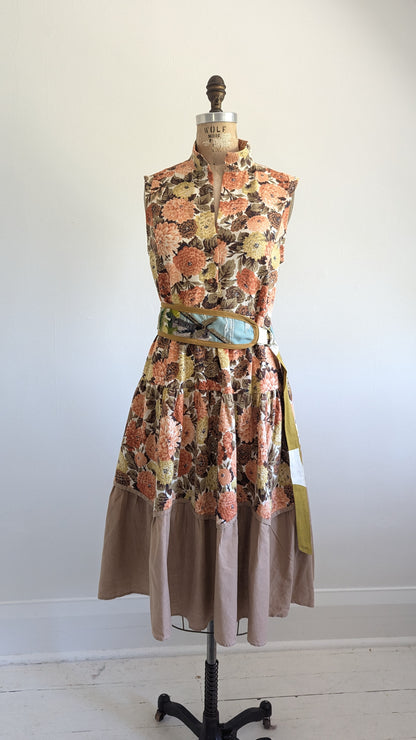 Carrie Dress - One of a Kind Upcycled & Vintage Cotton Size S/M #CAR4