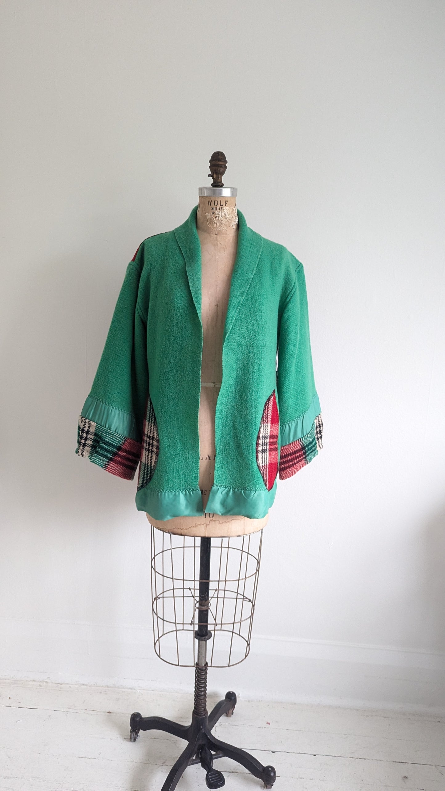 Vivianne Jacket with Upcycled Vintage Wool Size XS/S #VIVW23