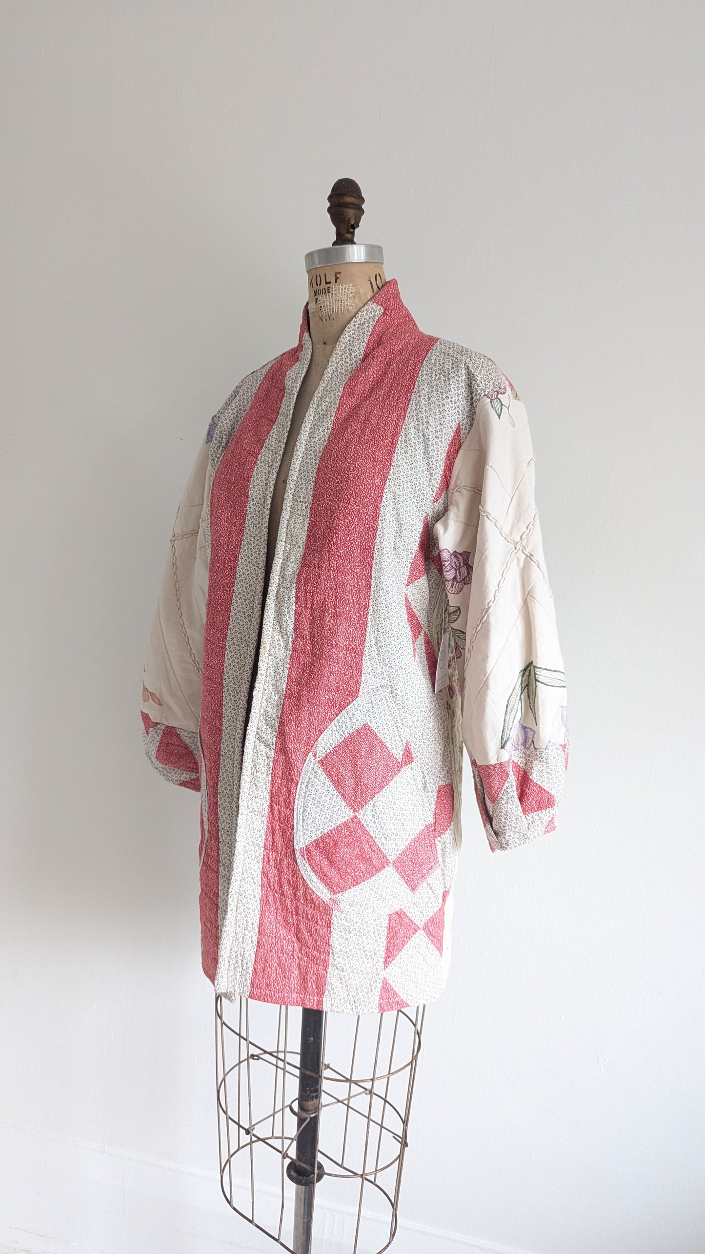 Vivianne Jacket Upcycled Handmade Quilt Size S/M #VIVQ6