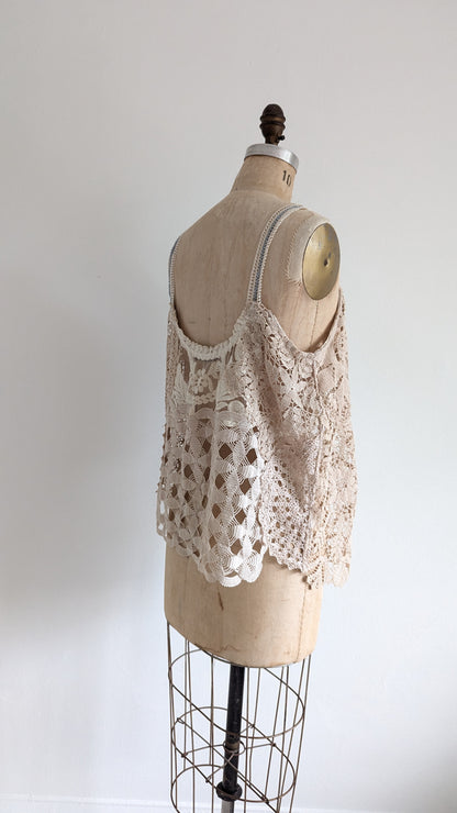 Mia Vintage Crochet Doily & Lace Size M/L #MIA7