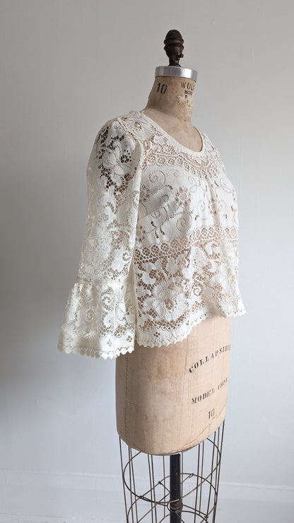 Chloe Top with Vintage Lace Size XS #CHL3