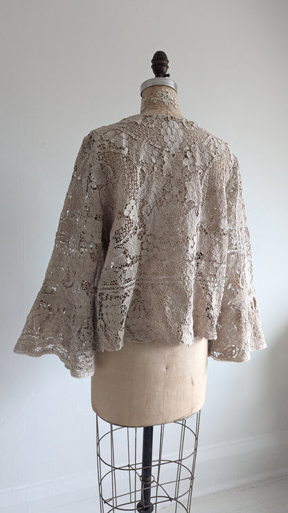 Chloe Top with Vintage Cotton Lace Size 2X #CHL7