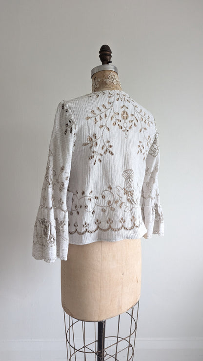 Chloe Top with Vintage Lace Size S #CHL5