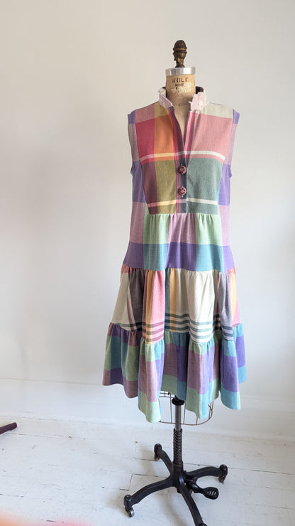 Carrie Dress - One of a Kind Upcycled & Vintage Textiles Size S/M #CAR16