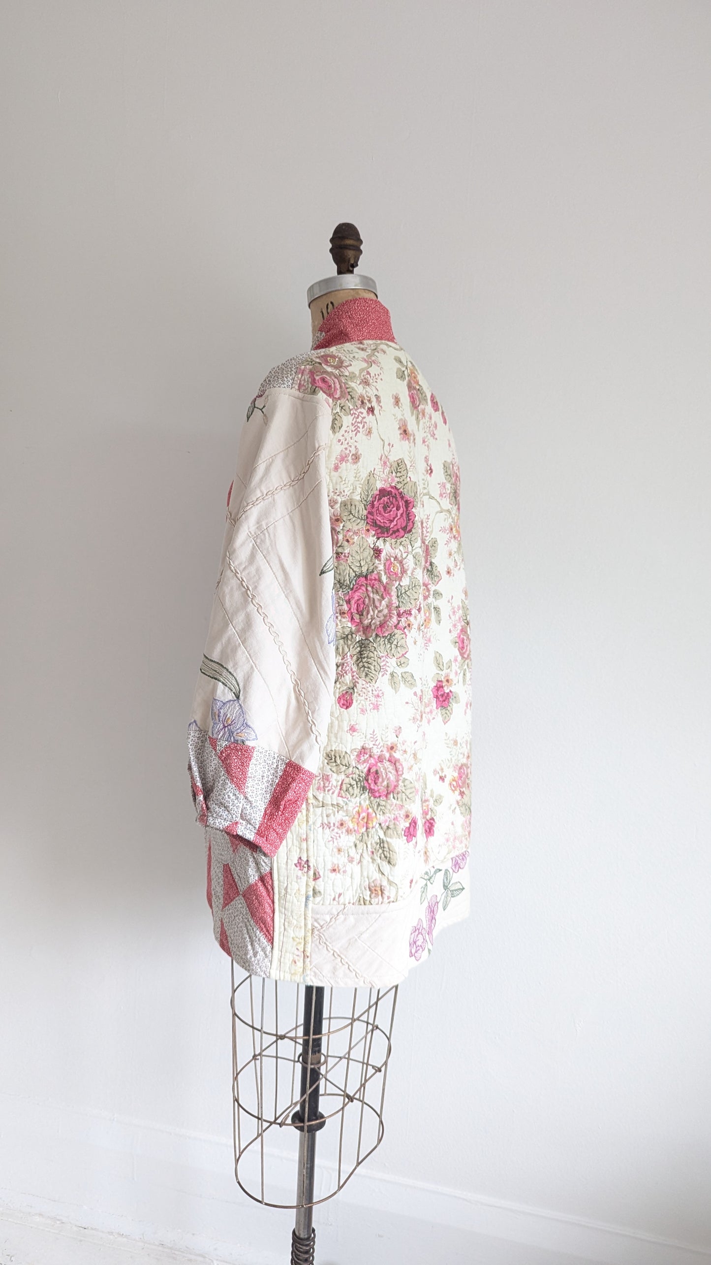 Vivianne Jacket Upcycled Handmade Quilt Size S/M #VIVQ6