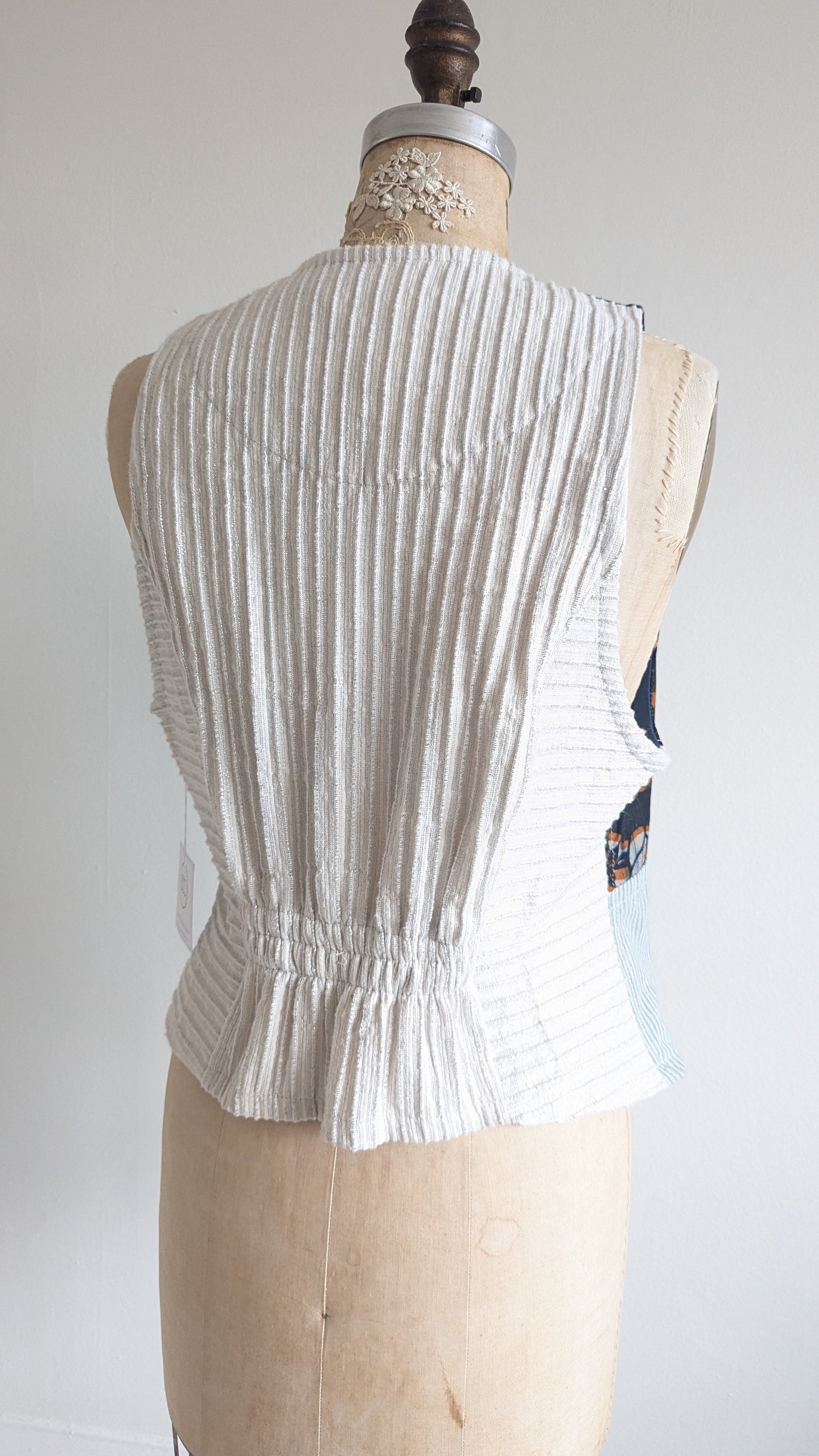 Margo Vest with Patchworked Upcycled Textiles XS/S #MARGOV3