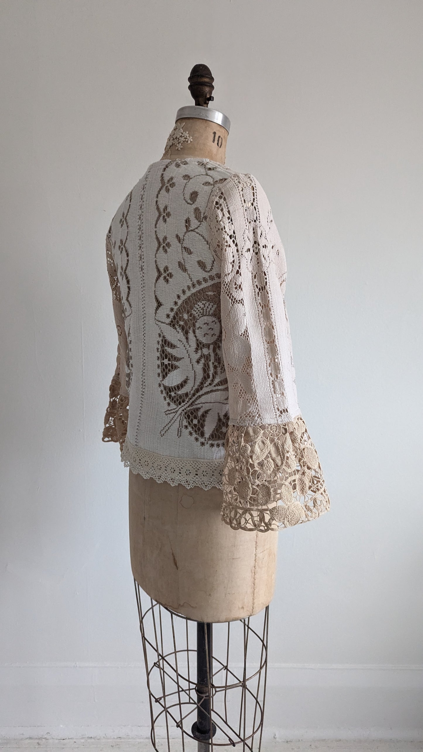 Chloe Top with Vintage Cotton Lace Size XS #CHL2