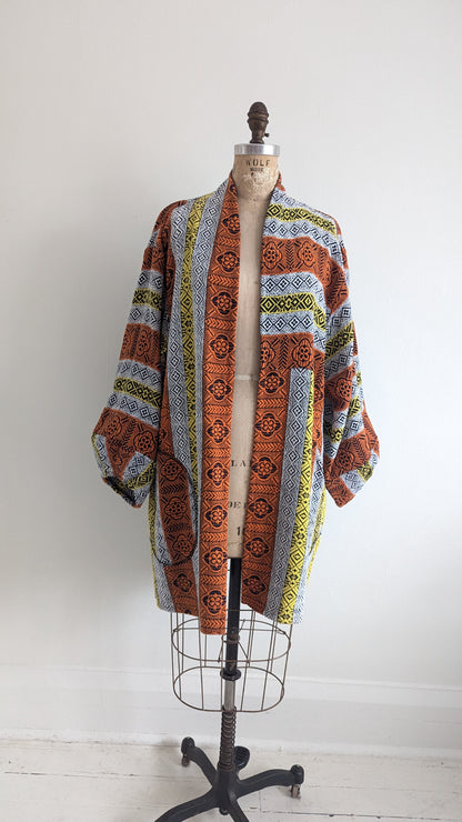 Vivianne Jacket with Upcycled Throw Blanket XL/2X #VIVT6