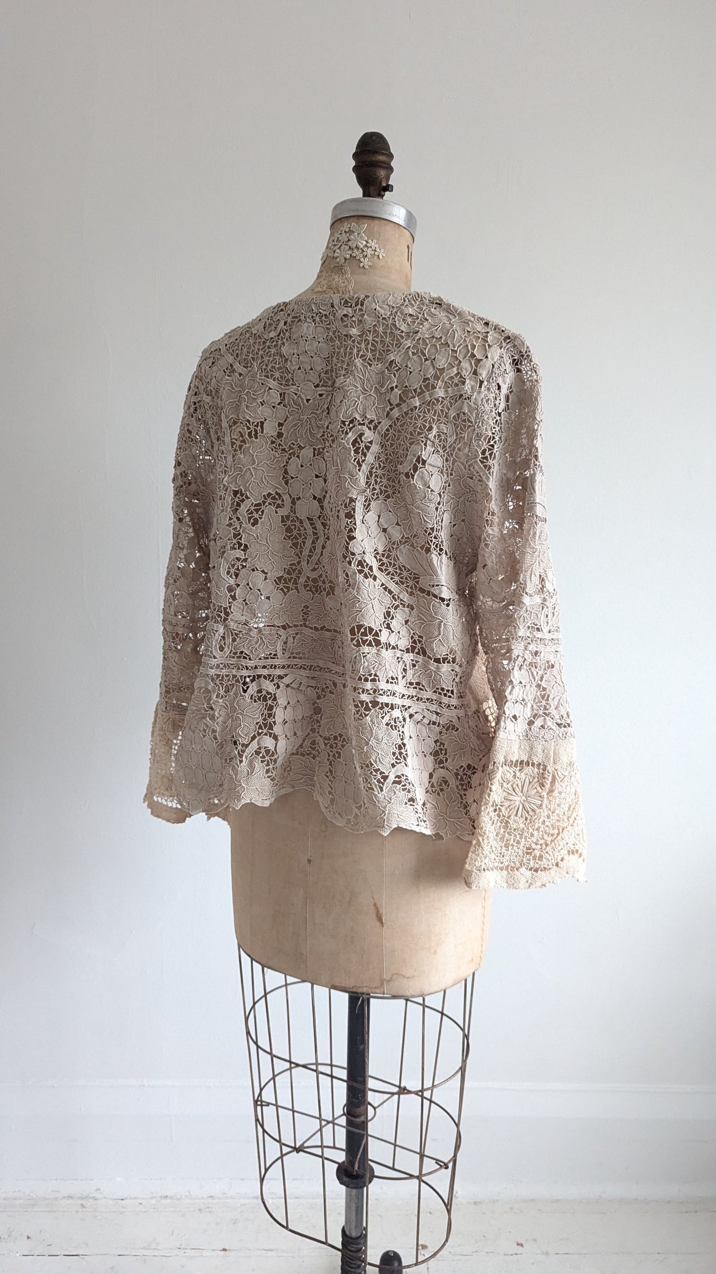 Chloe Top with Vintage Cotton Lace Size XL #CHL6