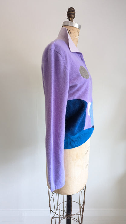 Abstract Art Patched Upcycled Cashmere Sweater Size M/L #ART13