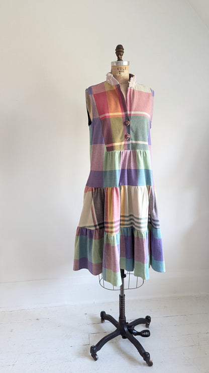 Carrie Dress - One of a Kind Upcycled & Vintage Textiles Size S/M #CAR16