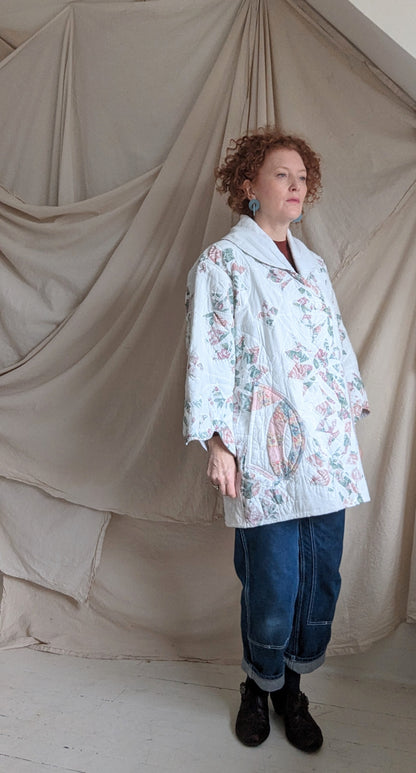Vivianne Jacket Upcycled Vintage Quilt Size S/M #VIVQ3
