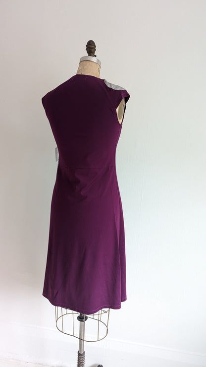 Jolie Jersey Dress with Inset Silver Circles ~ Orchid Size XS/S #JOL2