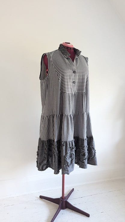 Carrie Dress - One of a Kind Vintage Textiles Size 2X/3X #CAR13