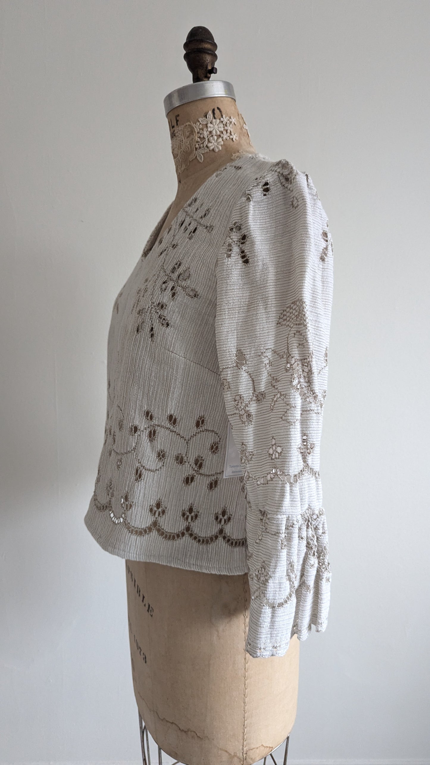 Chloe Top with Vintage Lace Size S #CHL5