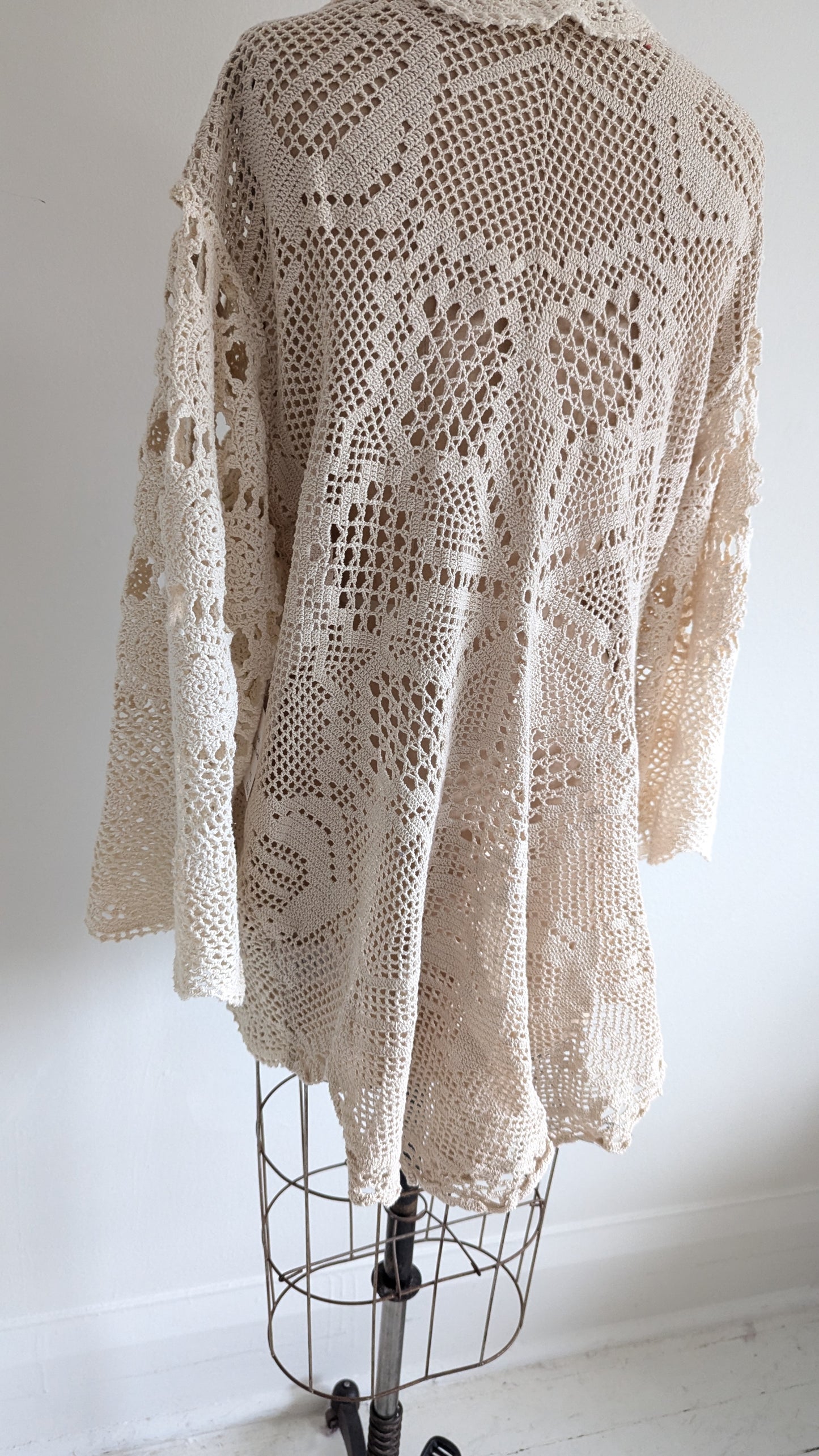 Vivianne Jacket Upcycled Cotton Crochet Size M/L #VIVCR10